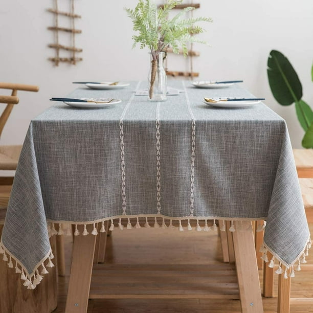 Rectangle Cotton Linen Tablecloth Table Cloth Cover Dust-Proof Dining Home Decor Rectangle Cotton Linen Tablecloth Table Cloth Cover Dust-Proof Dining Home Decor
